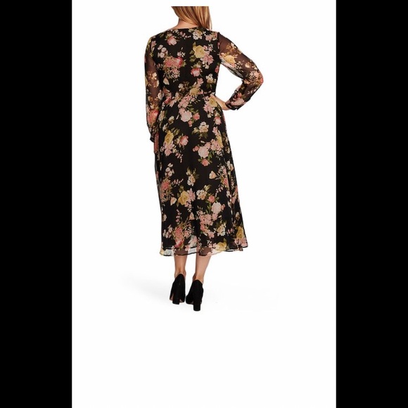 Rich Black Beautiful Blooms Maxi Dress - Picture 2 of 2